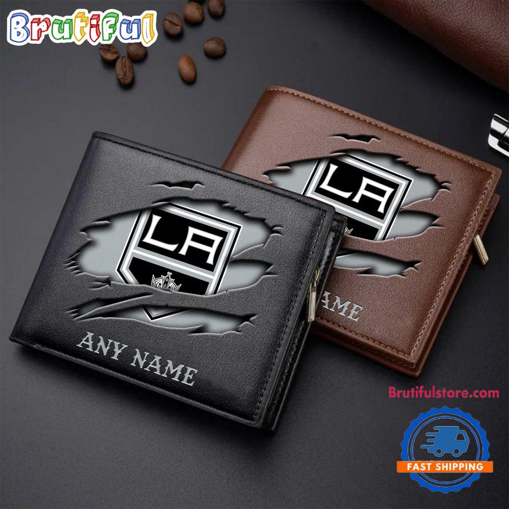 NHL Los Angeles Kings Custom Name Wallet, Hockey Team Design Men's Wallet