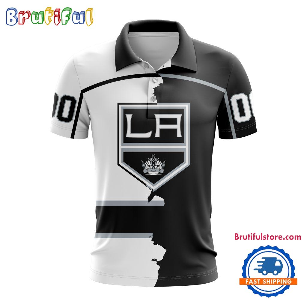NHL Los Angeles Kings Personalize Home Mix Away Kits Polo Shirts