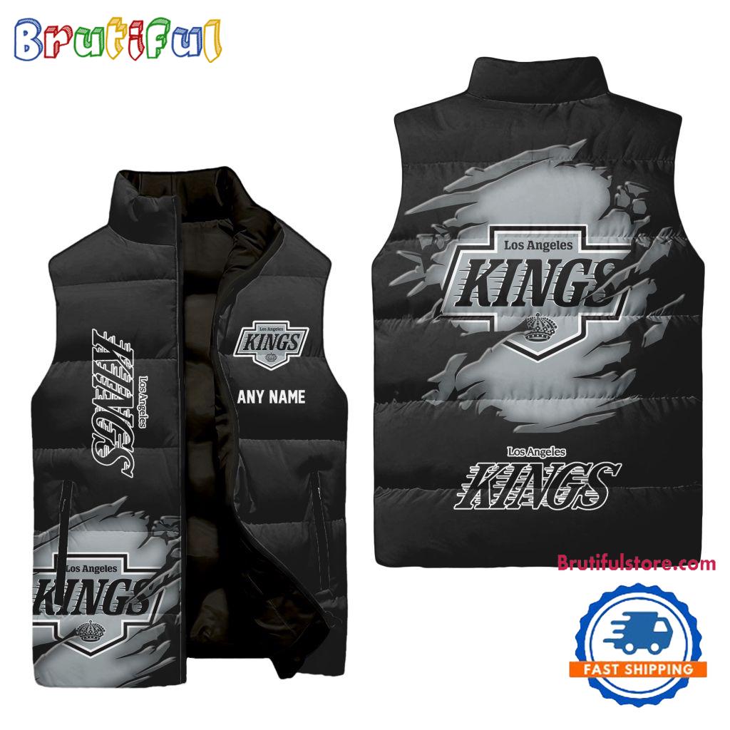 NHL Los Angeles Kings Personalized Hockey Logo Team Sleeveless Puffer Jacket