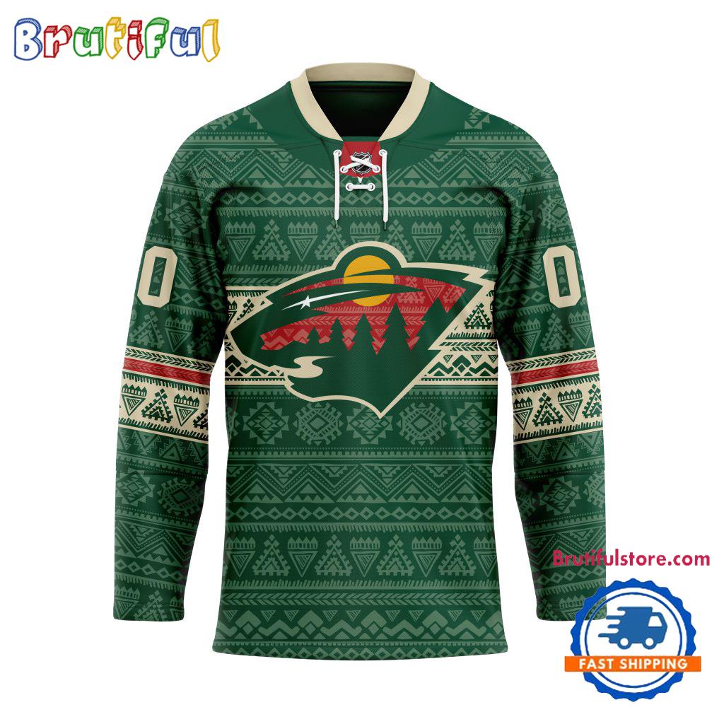 NHL Minnesota Wild Personalized Native American Hockey Jersey