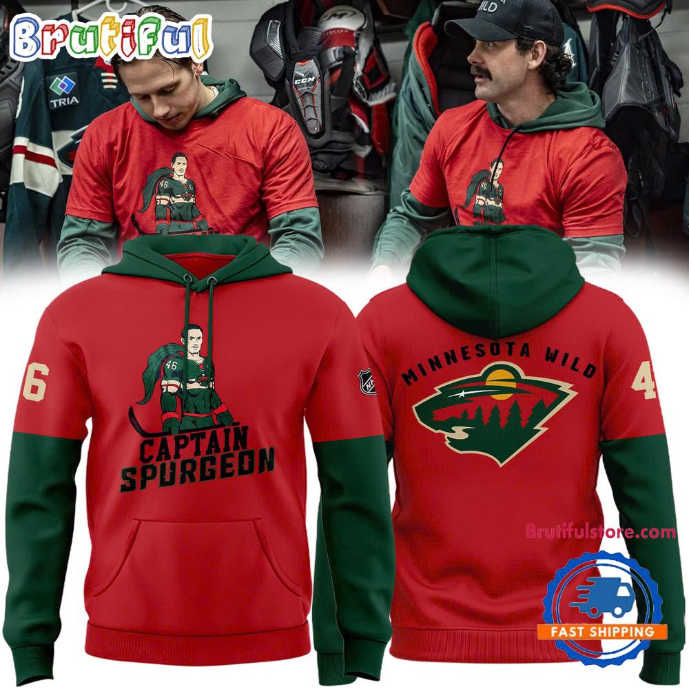 NHL Minnesota Wild Special Captain Spurgeon New Hoodie