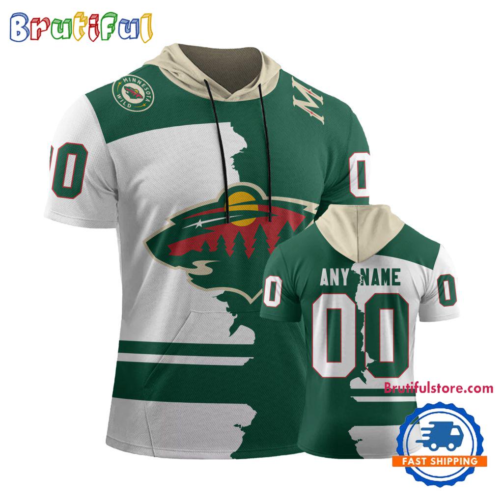 NHL Minnesota Wild Special Home Mix Away Short Sleeve Hoodie