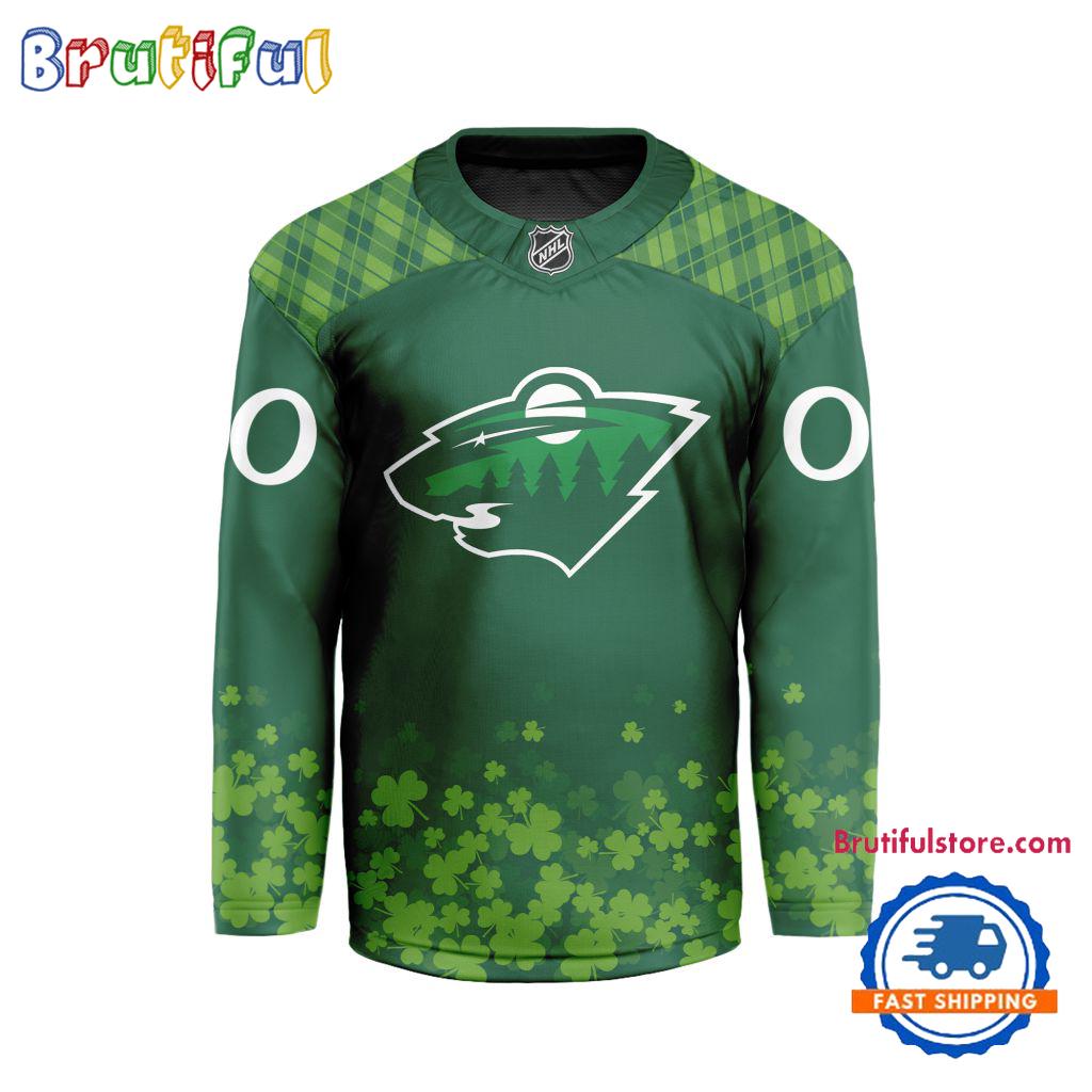 NHL Minnesota Wild St.Patrick's Day New Design Hockey Jersey, NHL Patricks Day Jersey