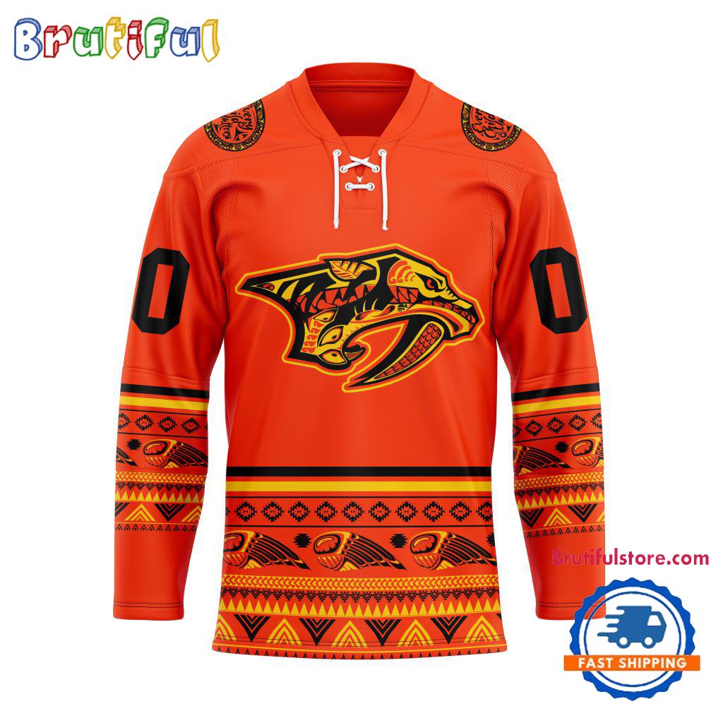 NHL Nashville Predators National Day For Truth And Reconciliation Design Hockey Jersey, Sport Jersey Shirt