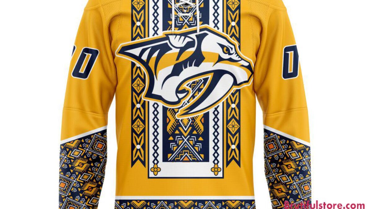 NHL Nashville Predators Personalized Native American Hockey Jersey
