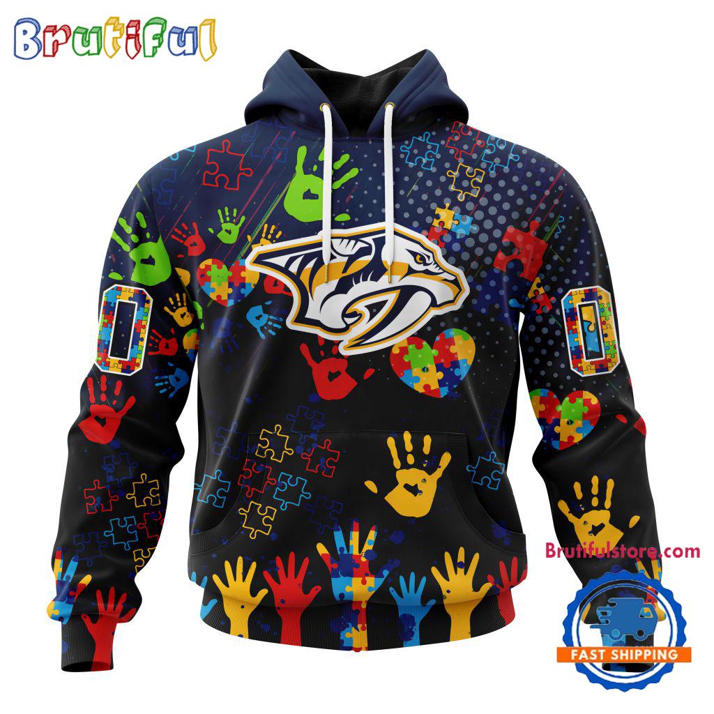 NHL Nashville Predators Special Autism Awareness Personalization Hoodie, TShirt, Sweatshirt