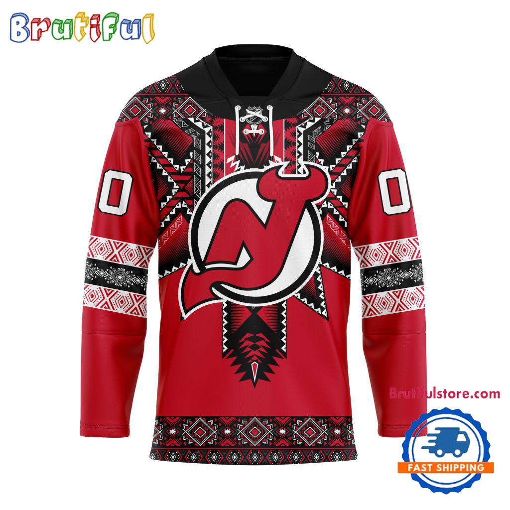 NHL New Jersey Devils Personalized Native American Hockey Jersey