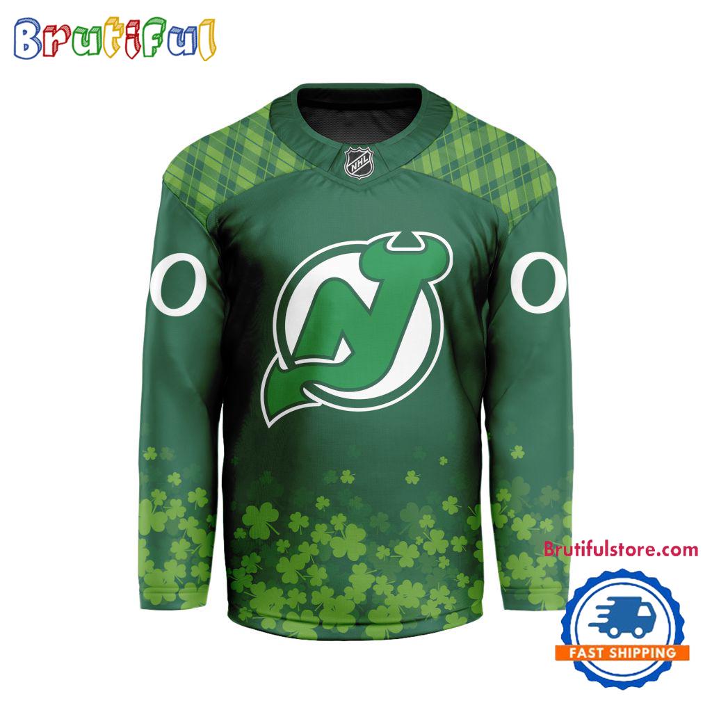 NHL New Jersey Devils St.Patrick's Day New Design Hockey Jersey, NHL Patricks Day Jersey