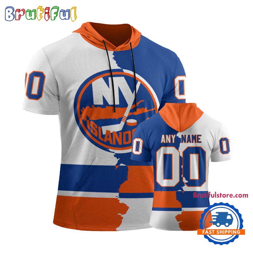 NHL New York Islanders Special Home Mix Away Short Sleeve Hoodie