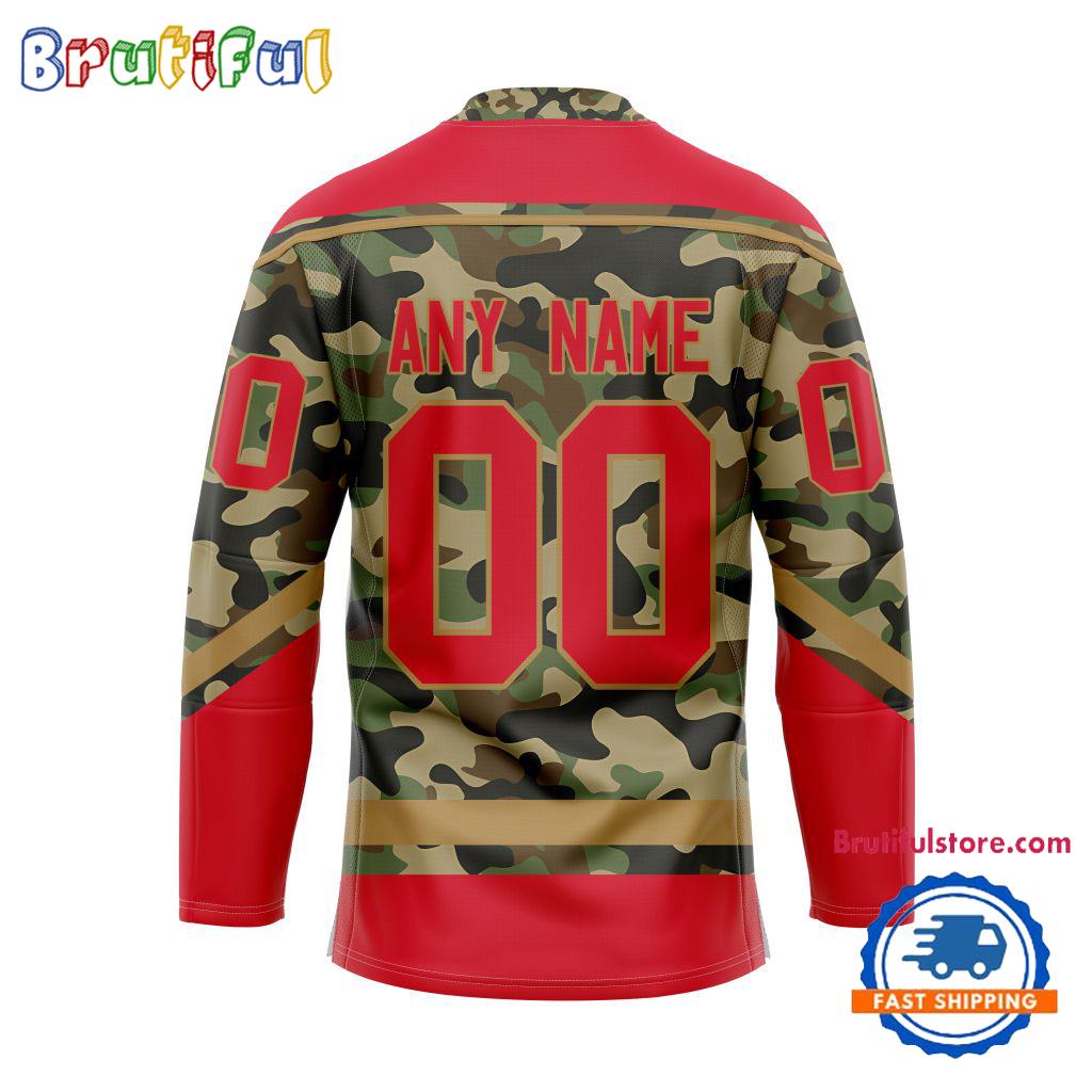 NHL Ottawa Senators Camo Veterans Custom Hockey Jersey