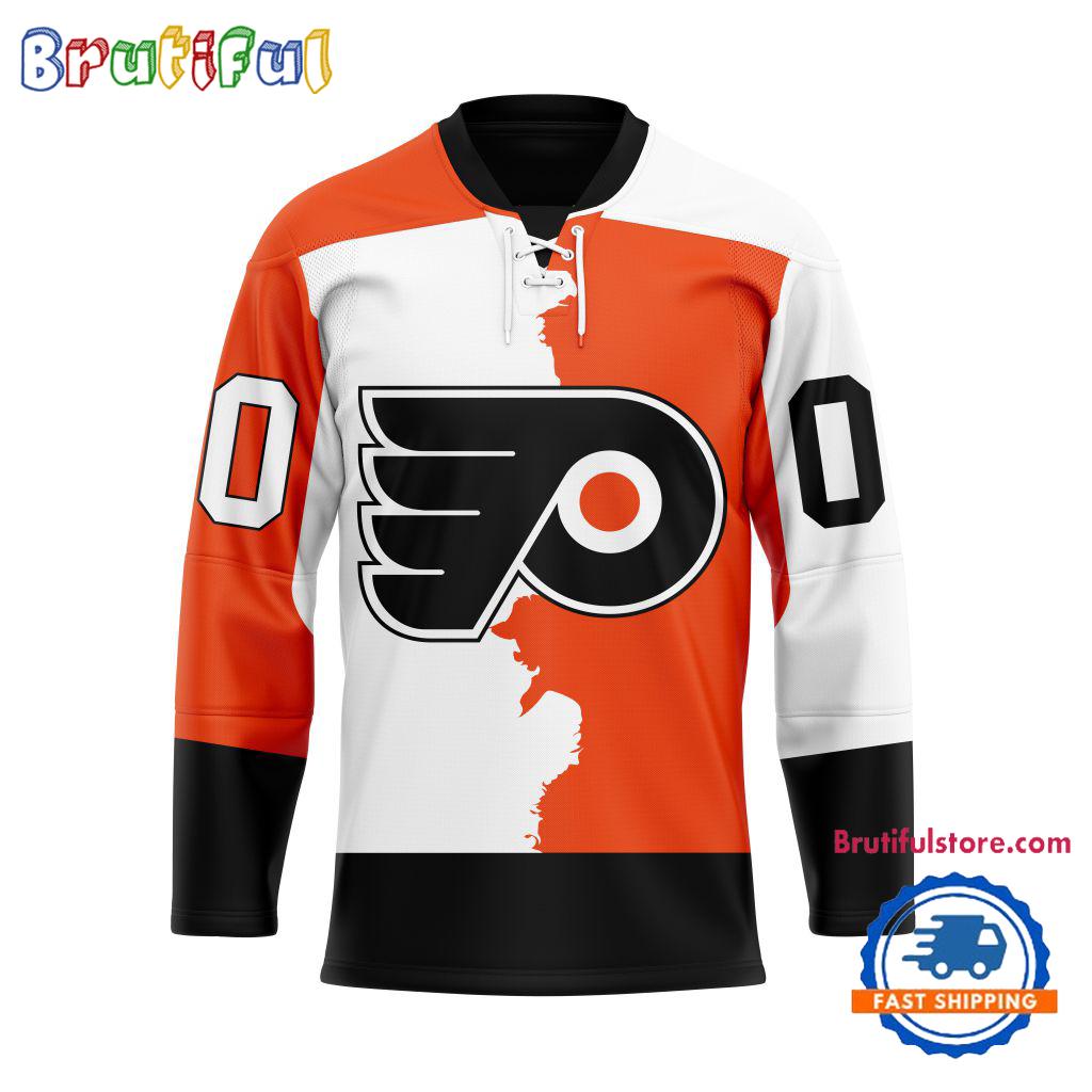 NHL Philadelphia Flyers Home Mix Away New Design Hockey Jersey