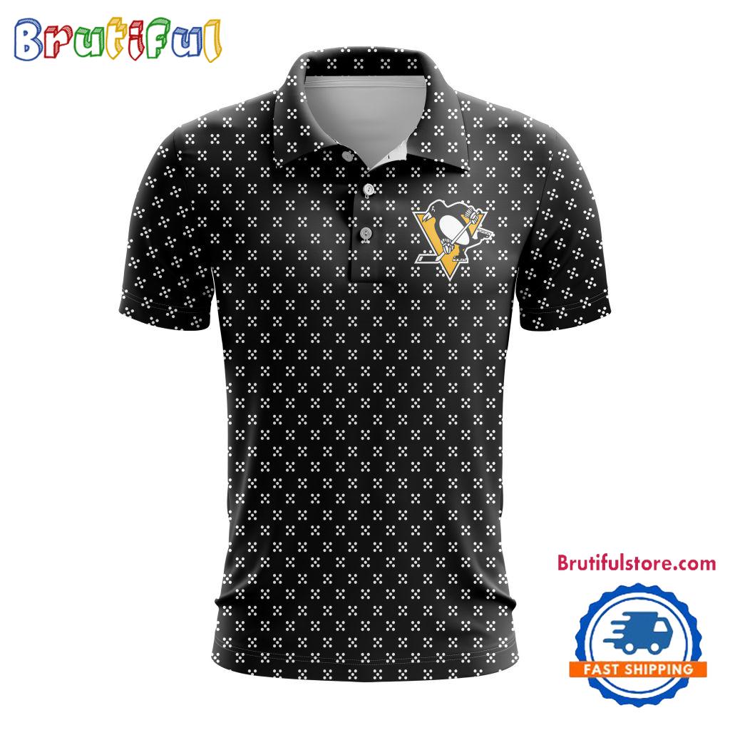 NHL Pittsburgh Penguins Hockey Team New Design Polo Shirt