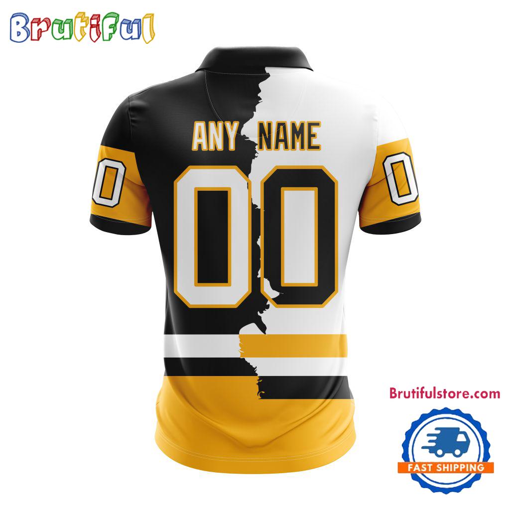 NHL Pittsburgh Penguins Personalize Home Mix Away Kits Polo Shirts