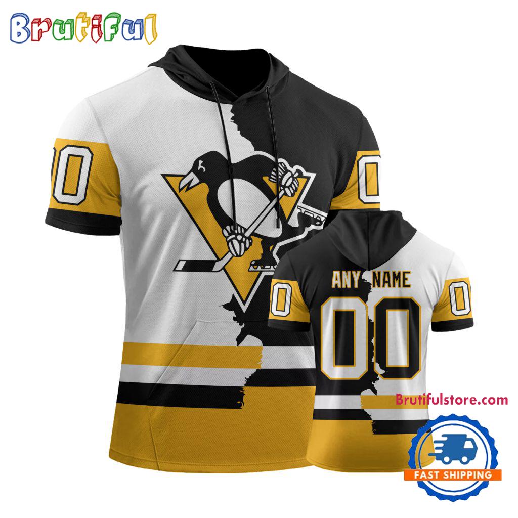 NHL Pittsburgh Penguins Special Home Mix Away Short Sleeve Hoodie
