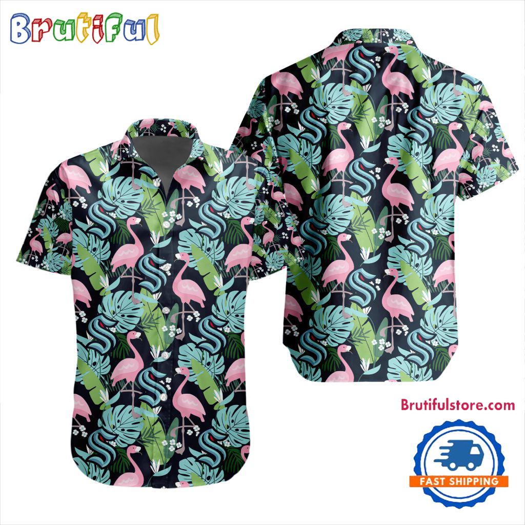 NHL Seattle Kraken Special Flamingo Hawaiian Design Button Shirt