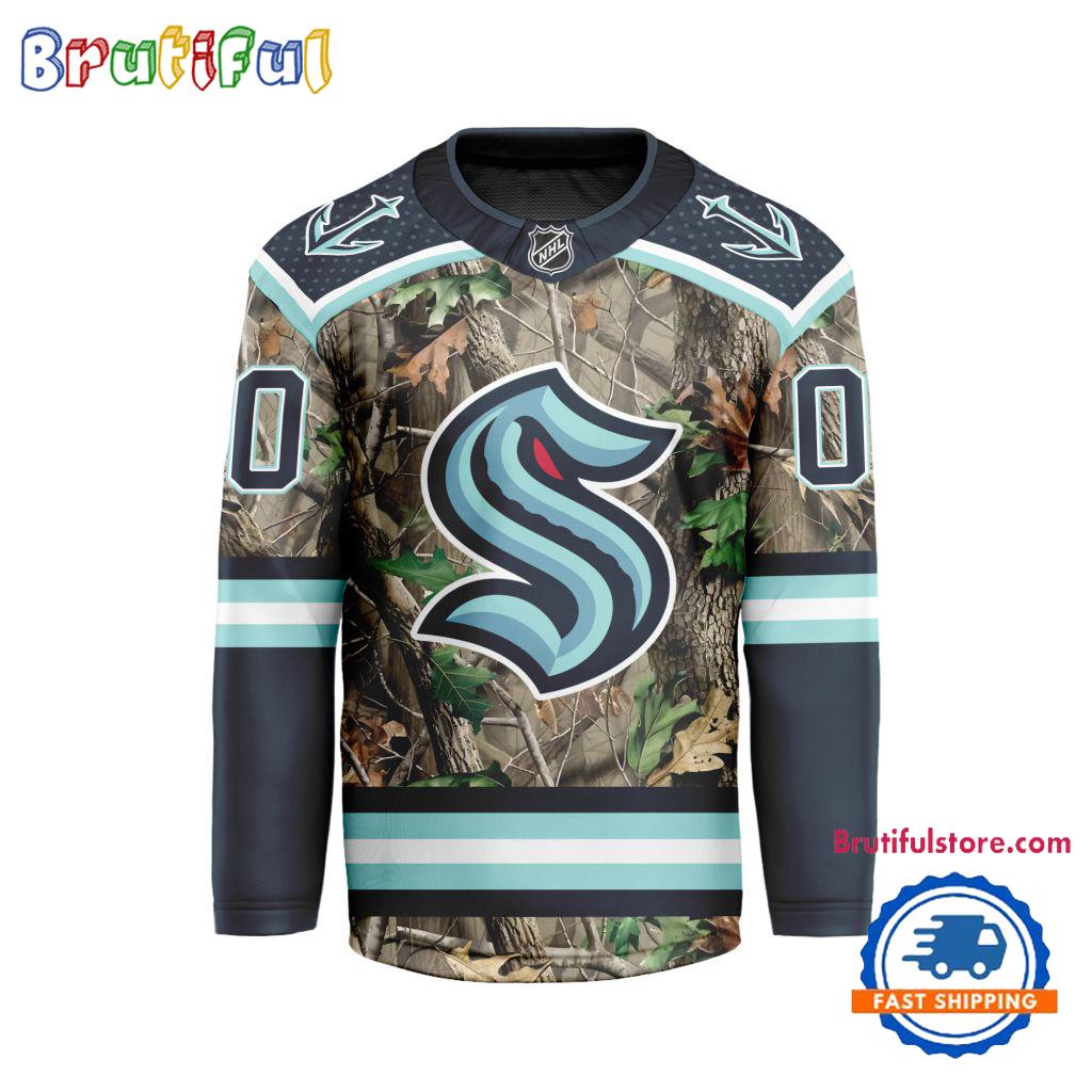 NHL Seattle Kraken Special Realtree Camo Hunting Hockey Jersey