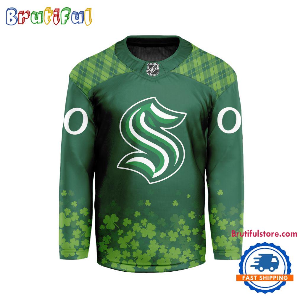 NHL Seattle Kraken St.Patrick's Day New Design Hockey Jersey, NHL Patricks Day Jersey