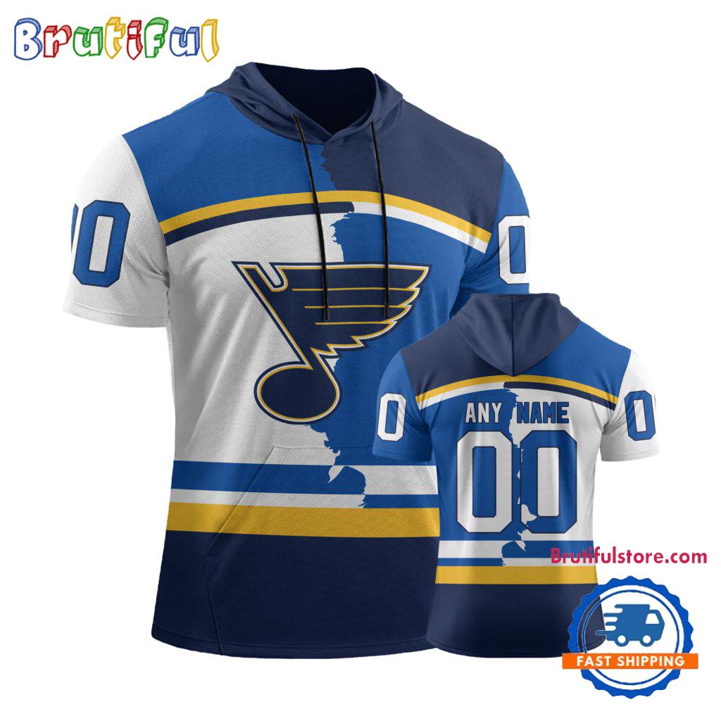 NHL St. Louis Blues Special Home Mix Away Short Sleeve Hoodie