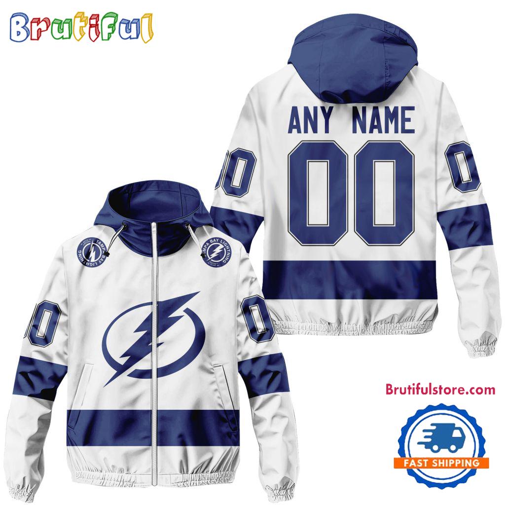 NHL Tampa Bay Lightning Away Windbreaker Outdoor Jacket, Personalized Hockey Team Jacket Outfits