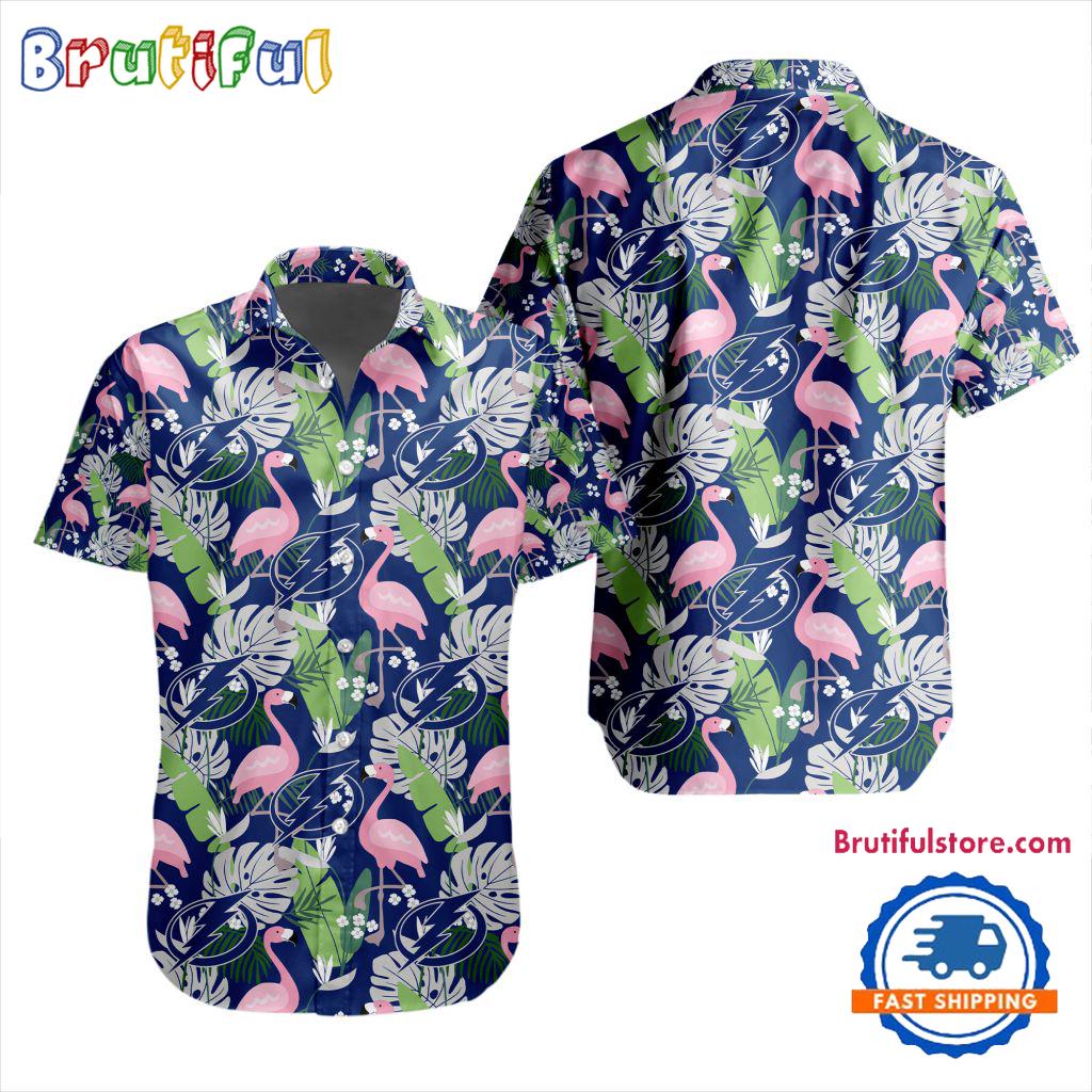 NHL Tampa Bay Lightning Special Flamingo Hawaiian Design Button Shirt