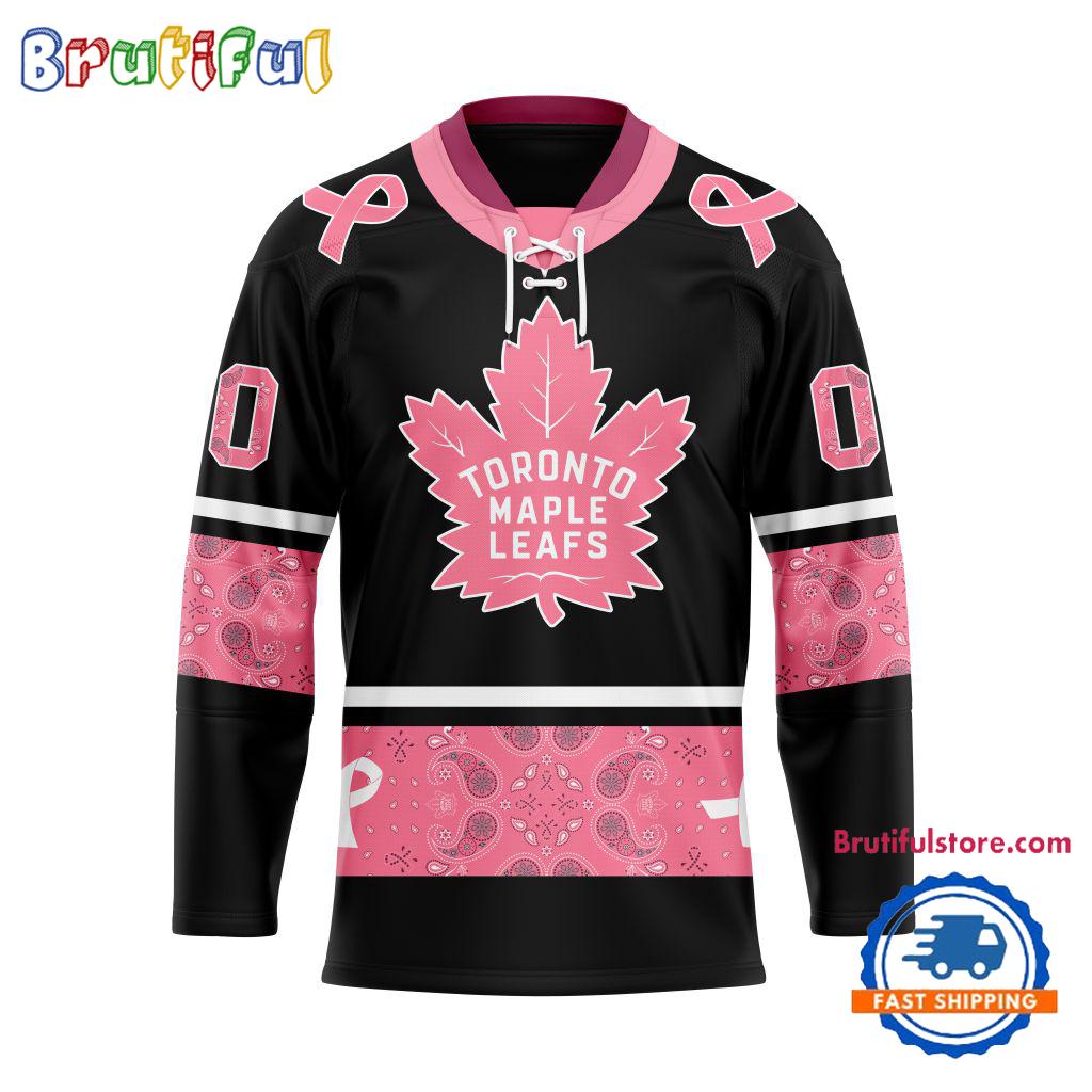 NHL Toronto Maple Leafs In October We Wear Pink Breast Cancer Design Hockey Jersey