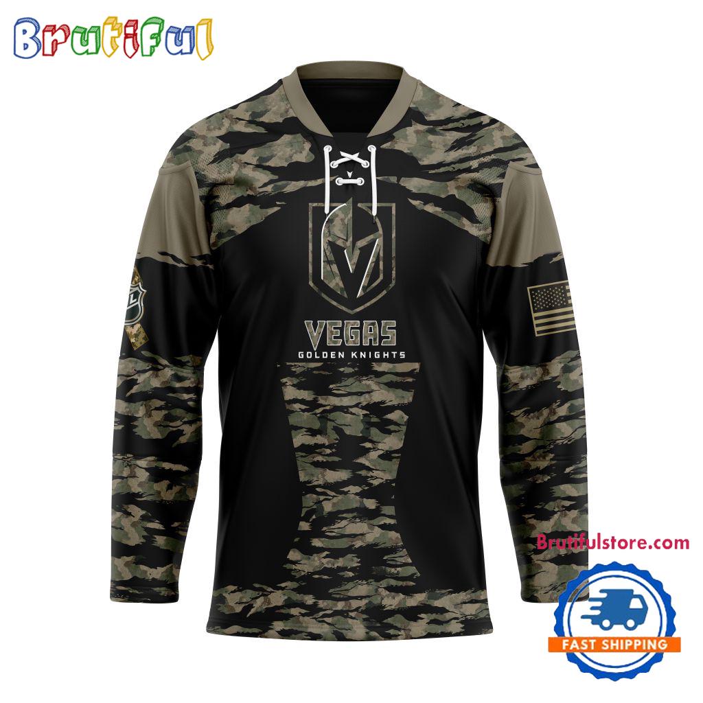 NHL Vegas Golden Knights Custom Honoring Veterans Camo Hockey Jersey