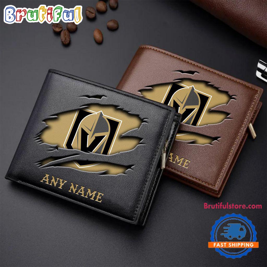 NHL Vegas Golden Knights Custom Name Wallet, Hockey Team Design Men's Wallet