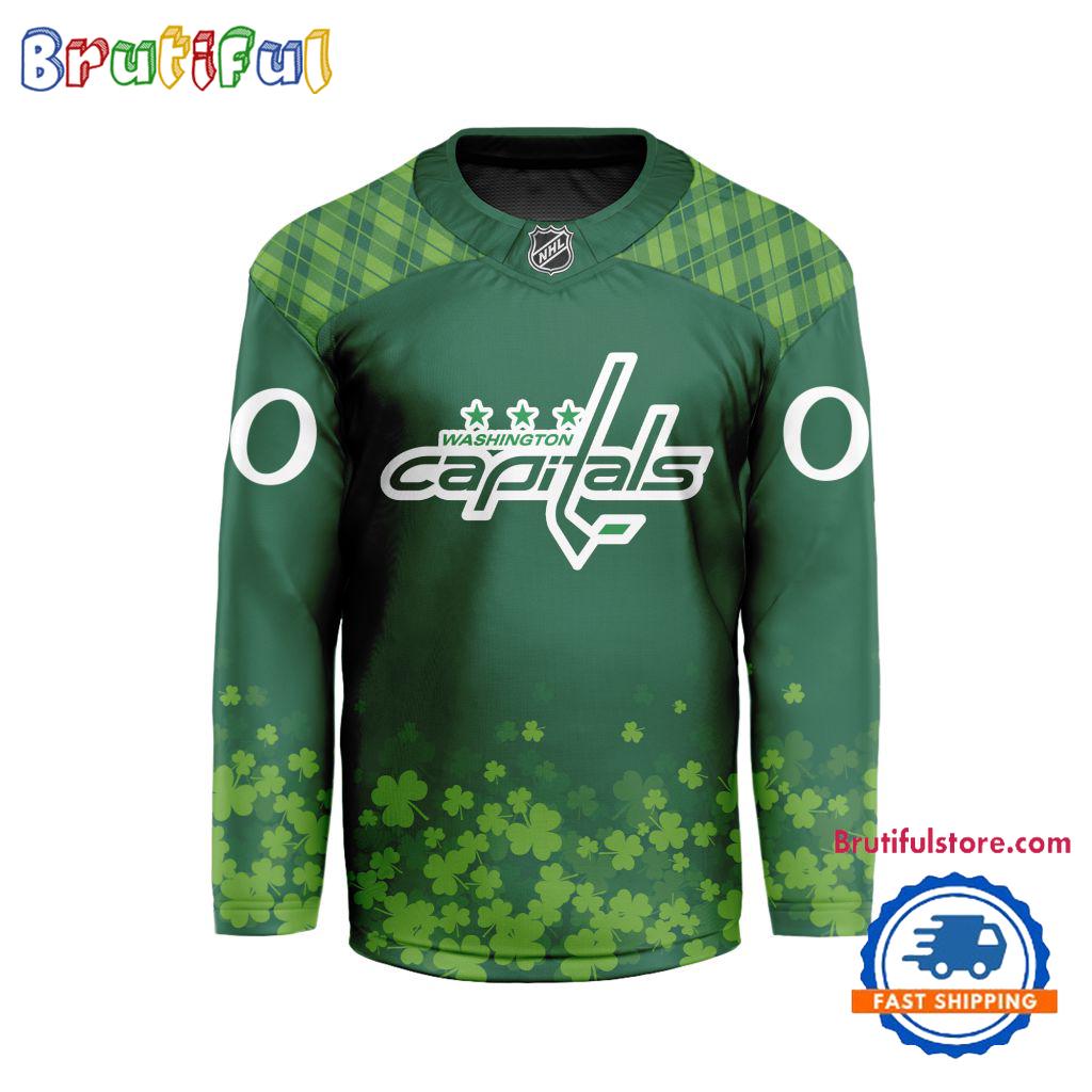 NHL Washington Capitals St.Patrick's Day New Design Hockey Jersey, NHL Patricks Day Jersey