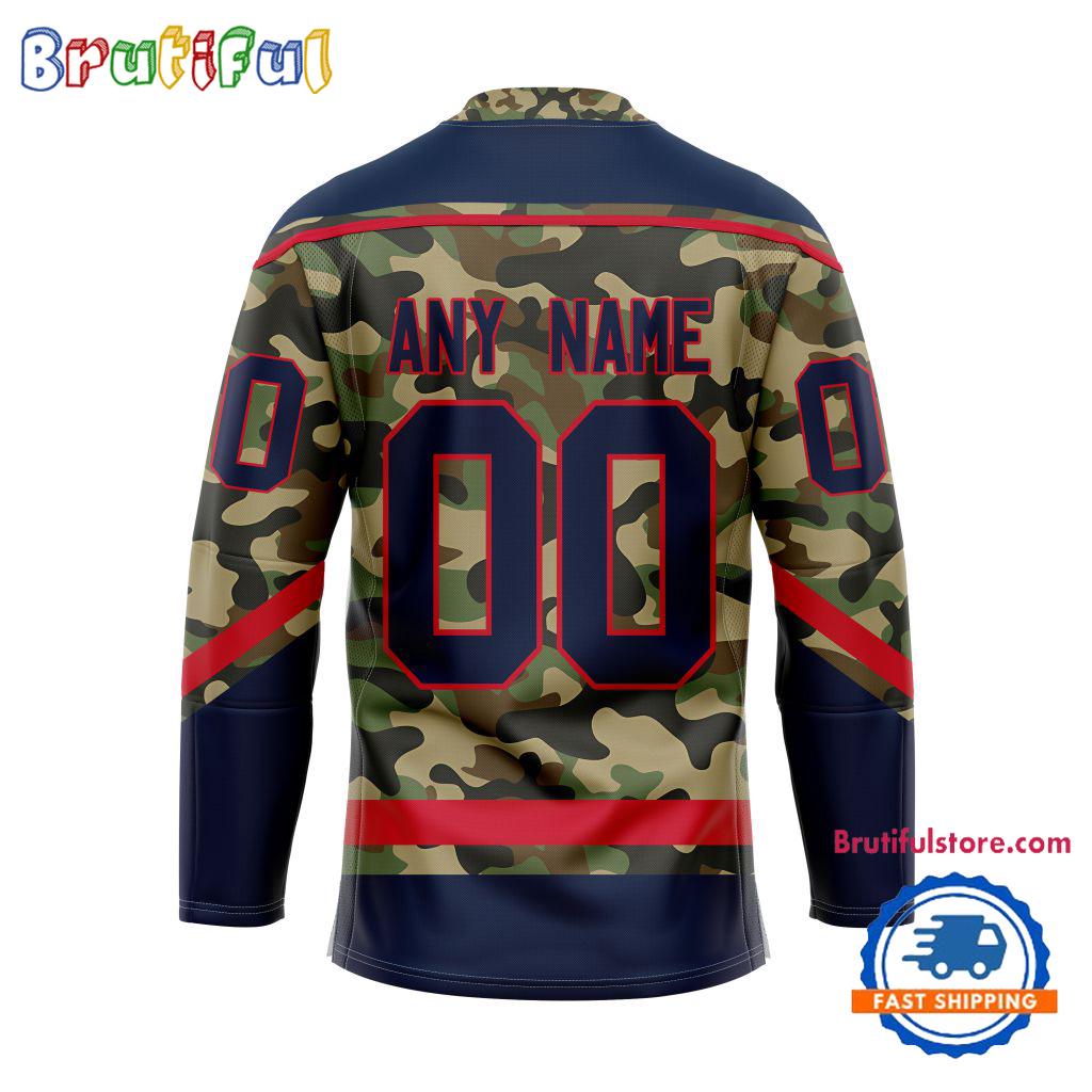 NHL Winnipeg Jets Camo Veterans Custom Hockey Jersey