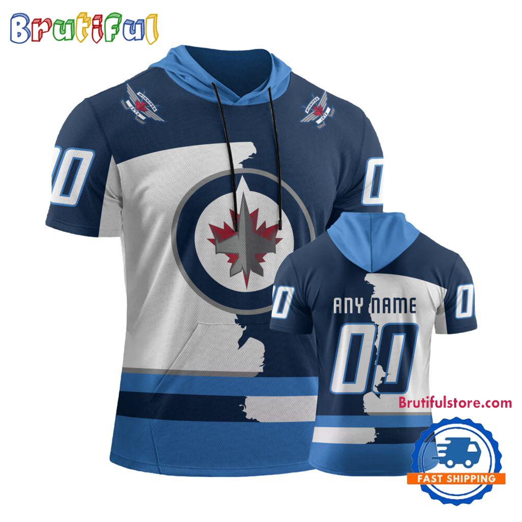 NHL Winnipeg Jets Special Home Mix Away Short Sleeve Hoodie