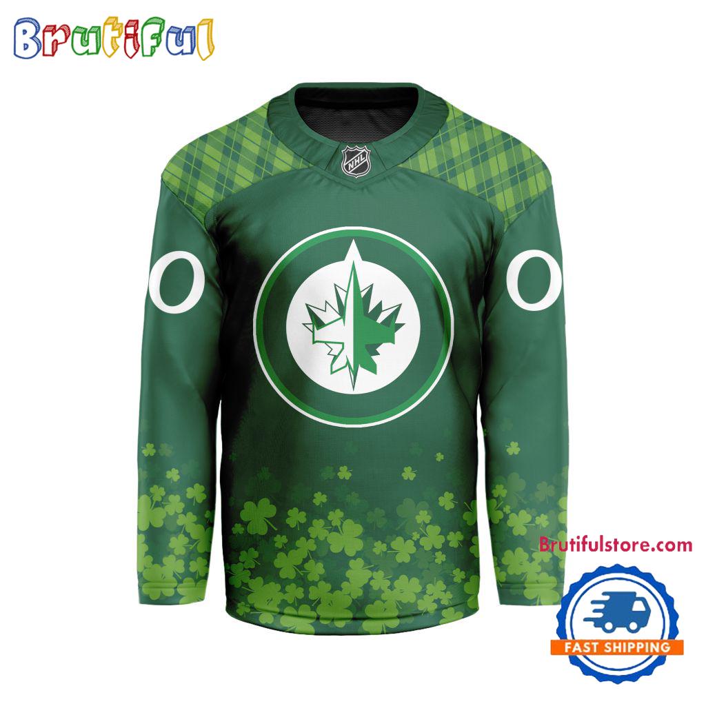 NHL Winnipeg Jets St.Patrick's Day New Design Hockey Jersey, NHL Patricks Day Jersey