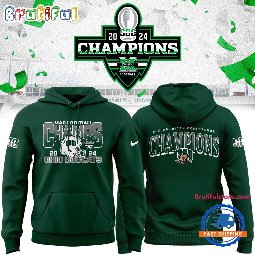 Ohio Bobcats Football 2024 MAC Champions Hoodie