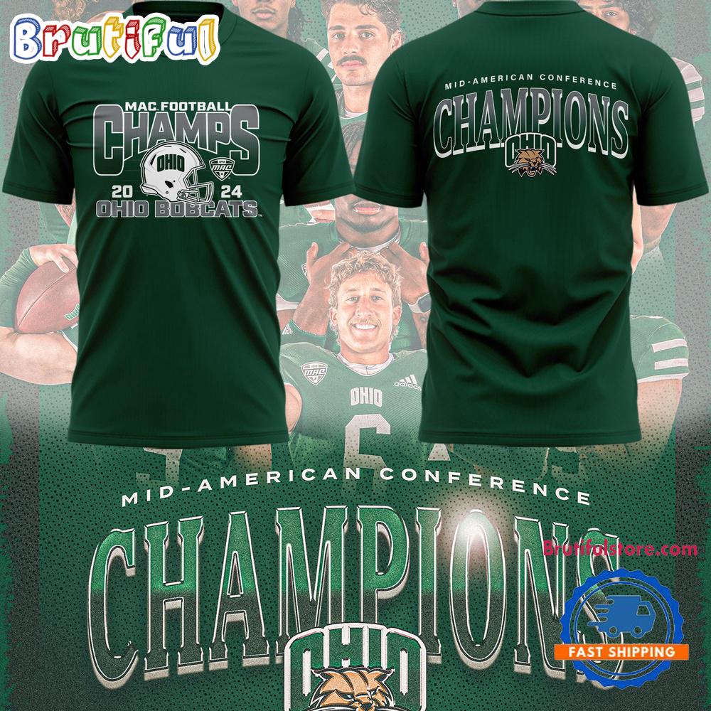 Ohio Bobcats Football Special Edition 2024 MAC Champions T Shirt