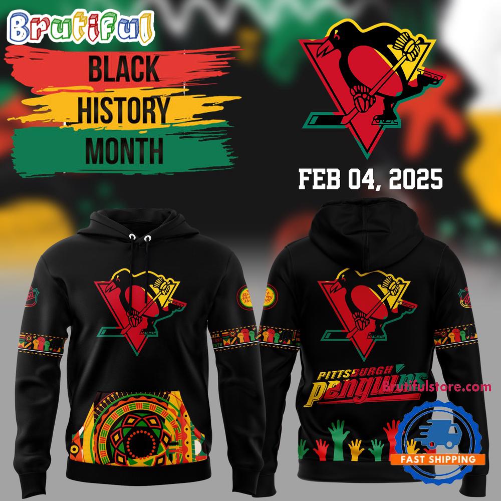 Pittsburgh Penguins 2025 NHL Black History Month Night Hoodie Shirt