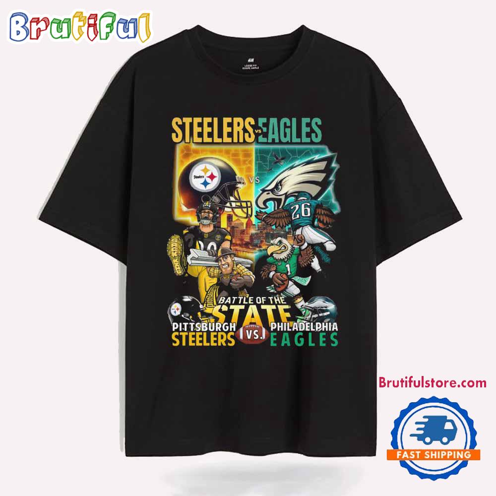 Pittsburgh Steelers vs Philadelphia Eagles NFL 2024 Battle Of The State T Shirt