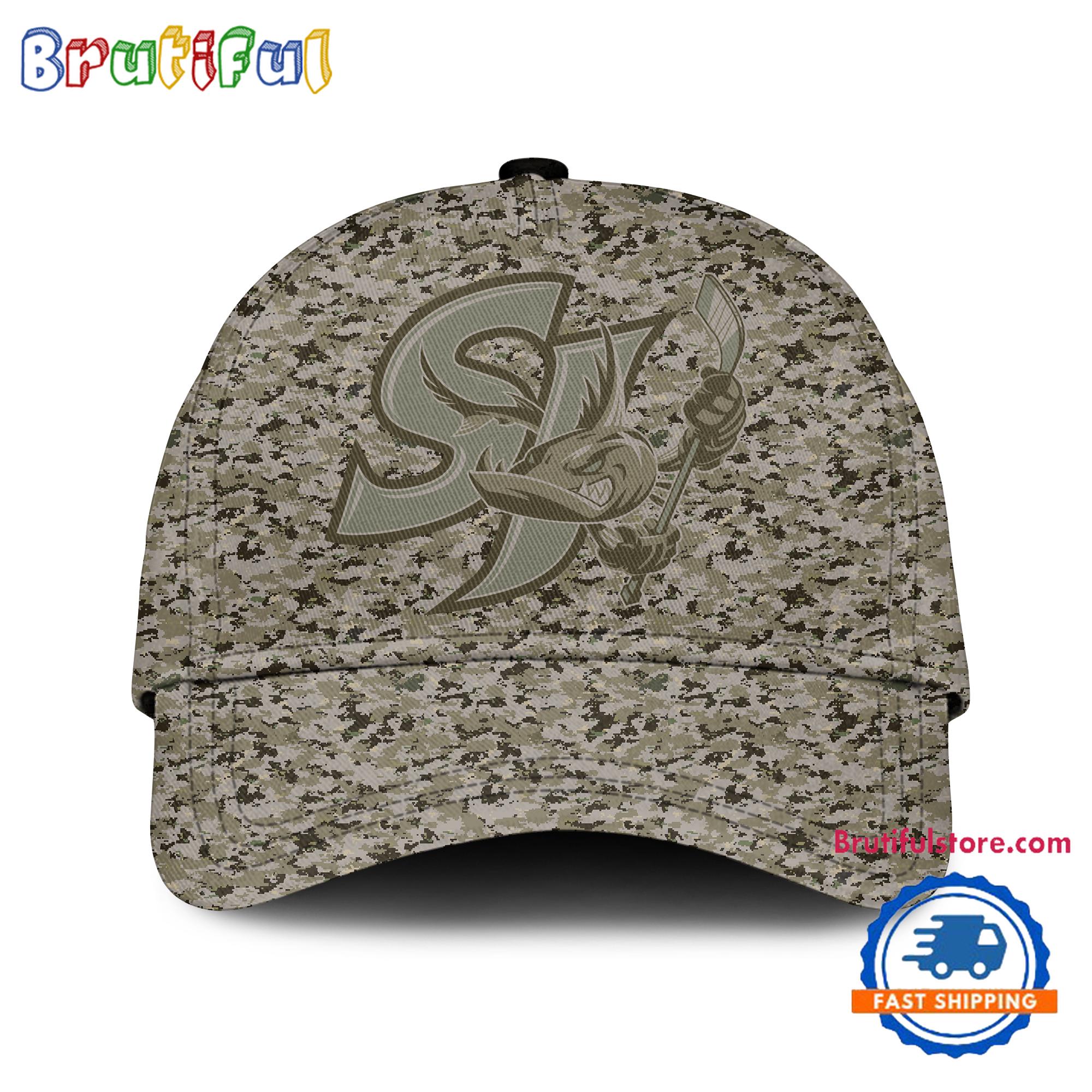 San Jose Barracuda Hockey 2024 Limited Camo Veterans Cap