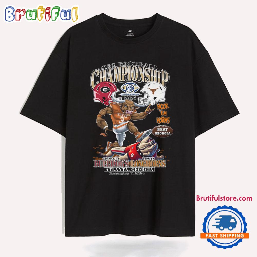 Sec Football Championship 2024 Georgia Bulldogs vs Texas Longhorns December 7 T Shirt