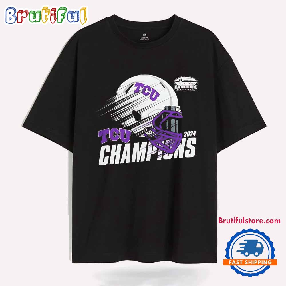 Tcu Horned Frogs 2024 New Mexico Bowl Champions Helmet T Shirt