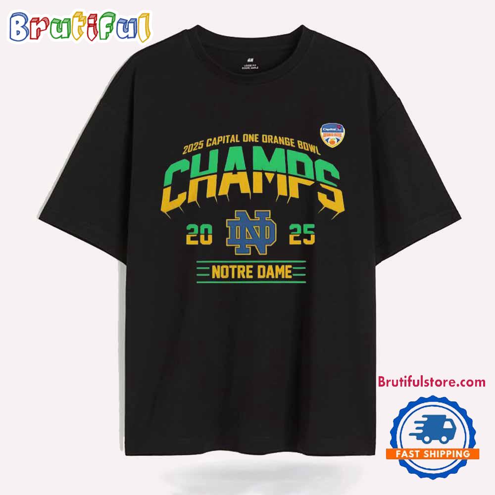 2025 Capital One Orange Bowl Champs Notre Dame Football T Shirt