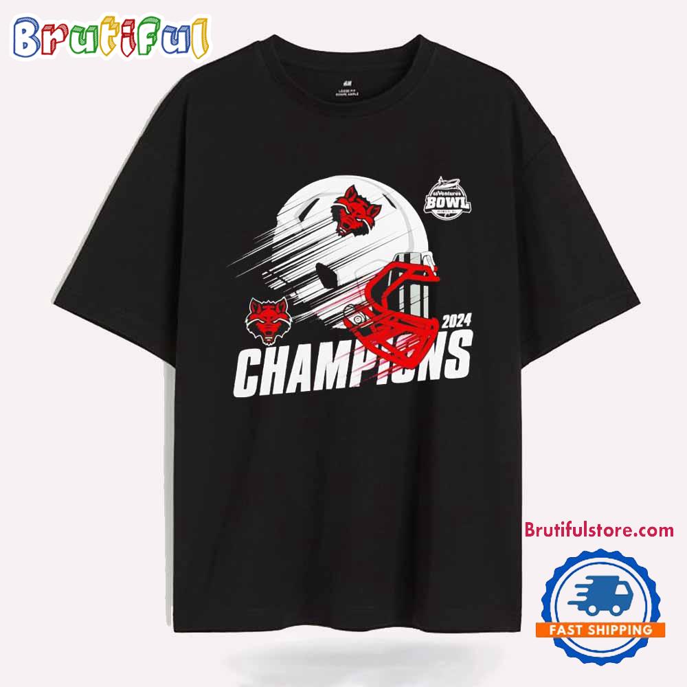 Arkansas State Red Wolves 68 Ventures Bowl Champion Helmet T Shirt