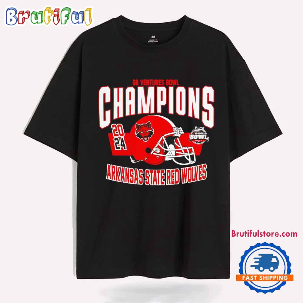 Arkansas State Red Wolves 68 Ventures Bowl Champions T Shirt