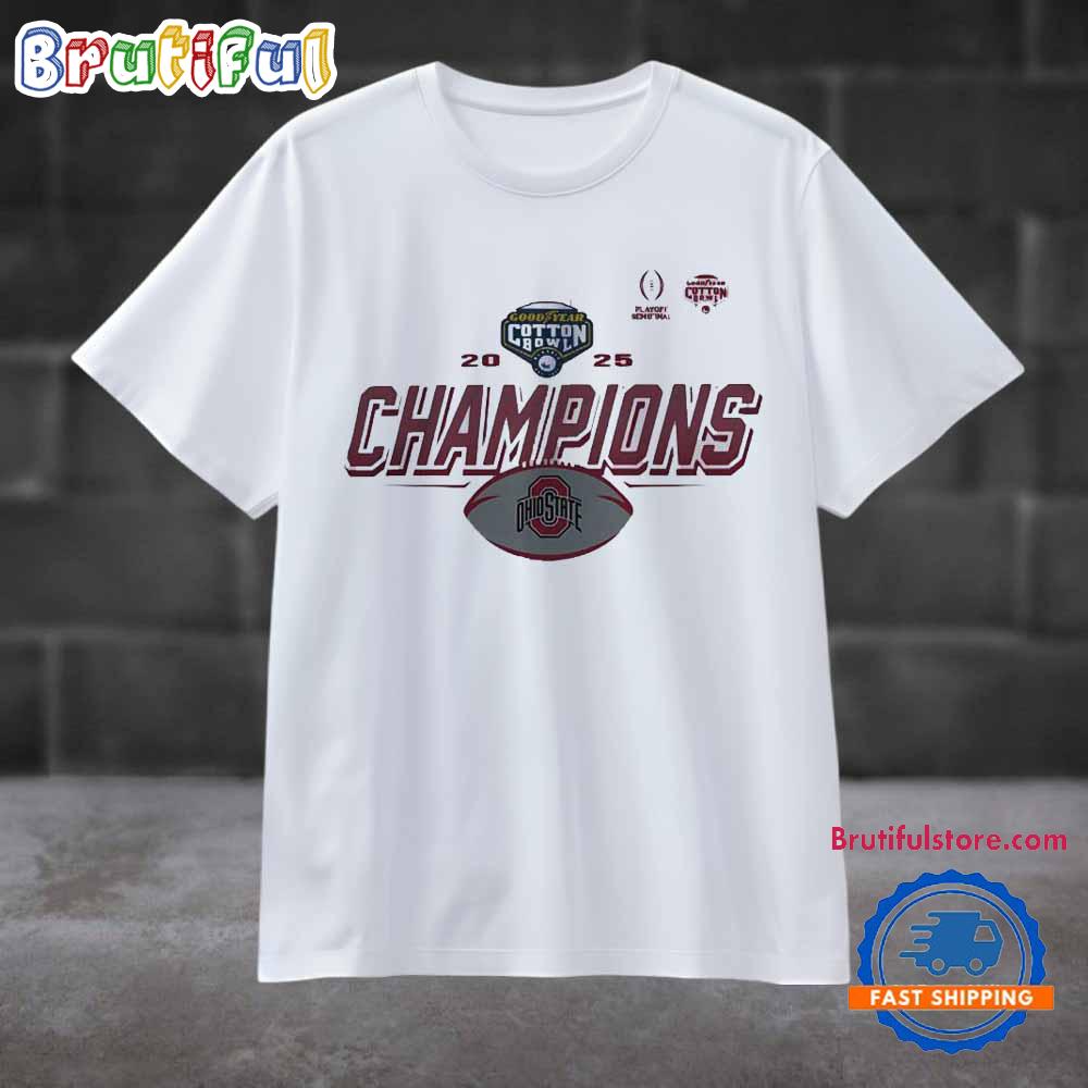 CFP Goodyear Cotton Bowl 2025 Champions Ohio State Buckeyes T Shirt