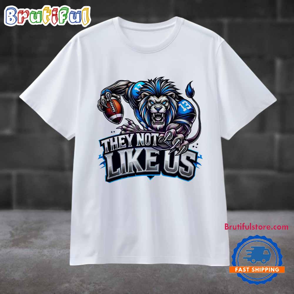Detroit Lions They Not Like Us Mascot T Shirt