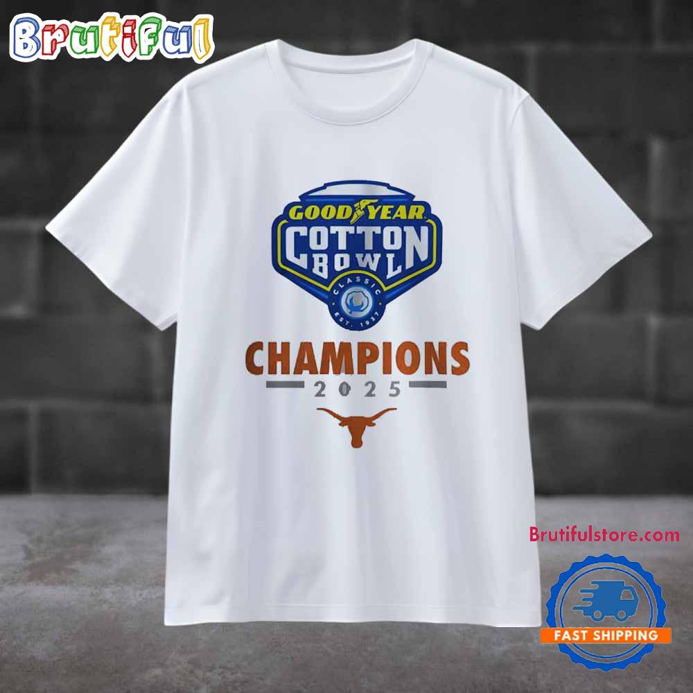 Goodyear Cotton Bowl Champions 2025 Texas Longhorns T Shirt