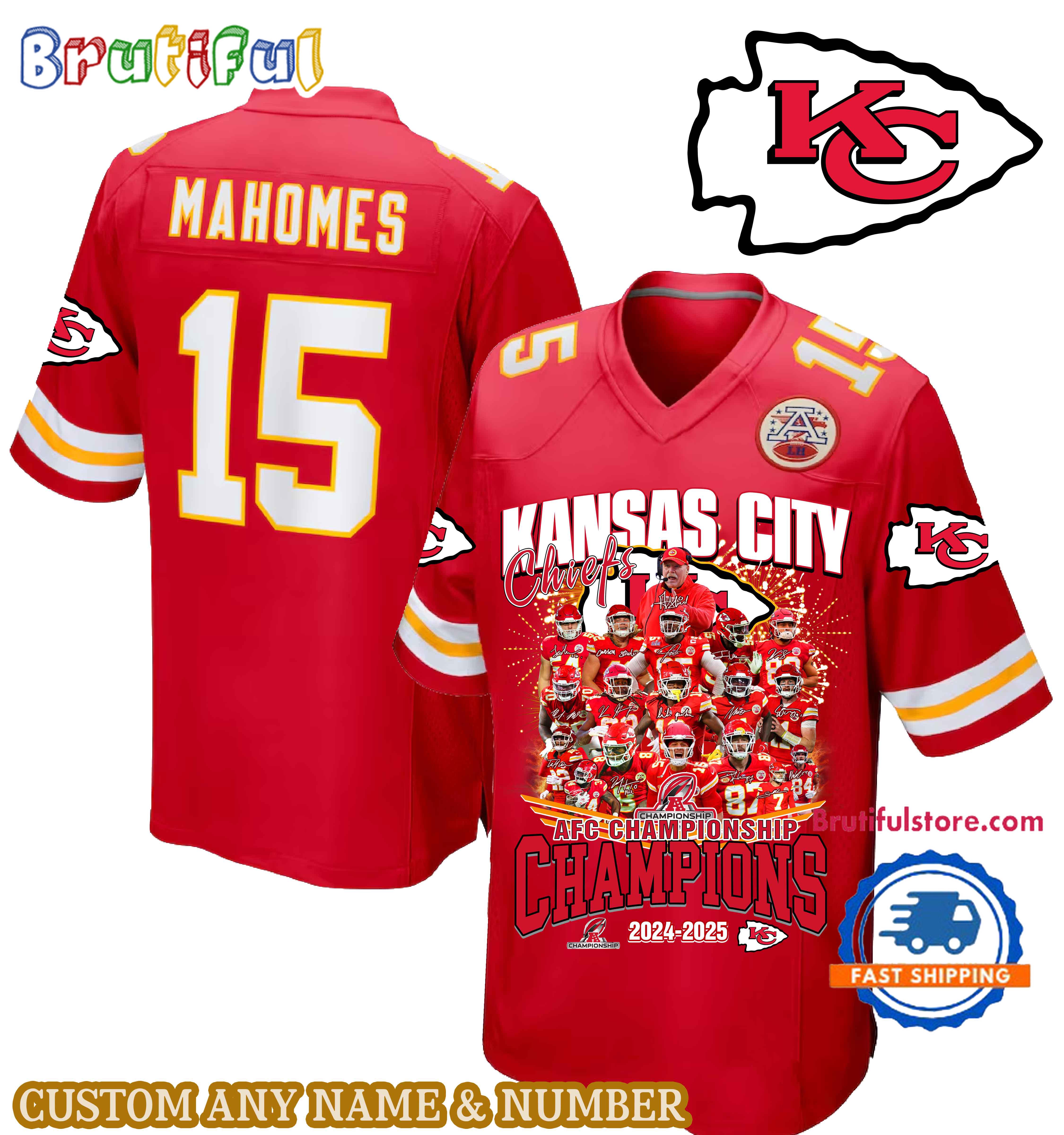 Kansas City Chiefs 2025 AFC Championship Football Jersey