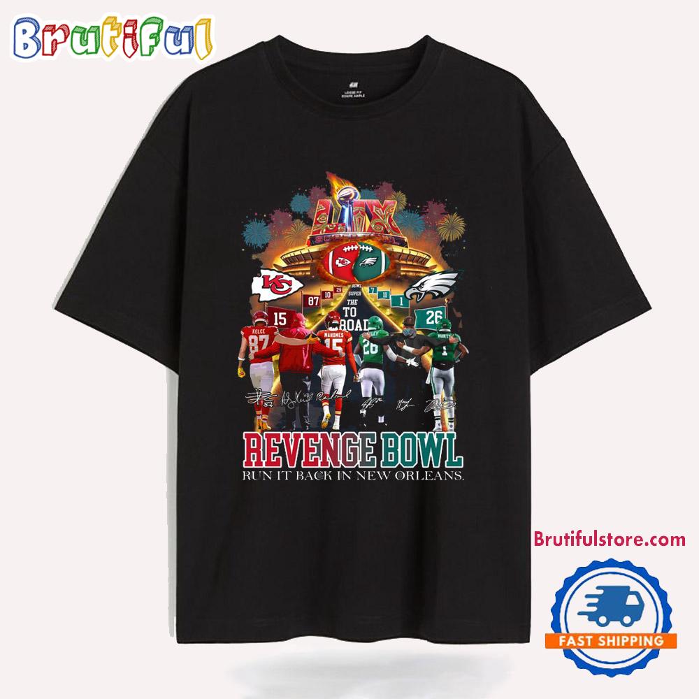 Kansas City Chiefs vs Philadelphia Eagles 2025 Revenge Bowl LIX T Shirt