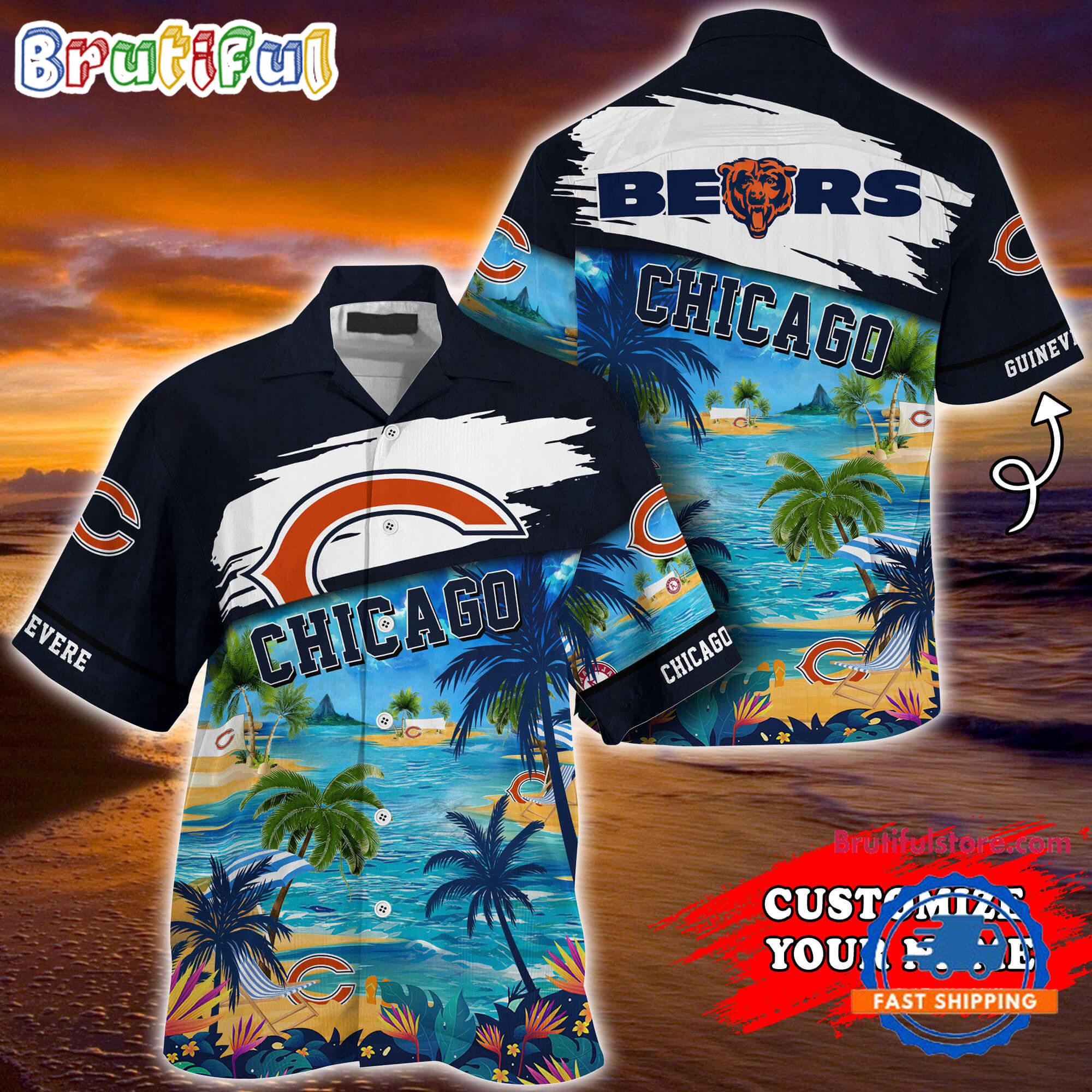 NFL Chicago Bears Palm Tree Hot Summer Hawaiian Shirt Gifts Sport Fans