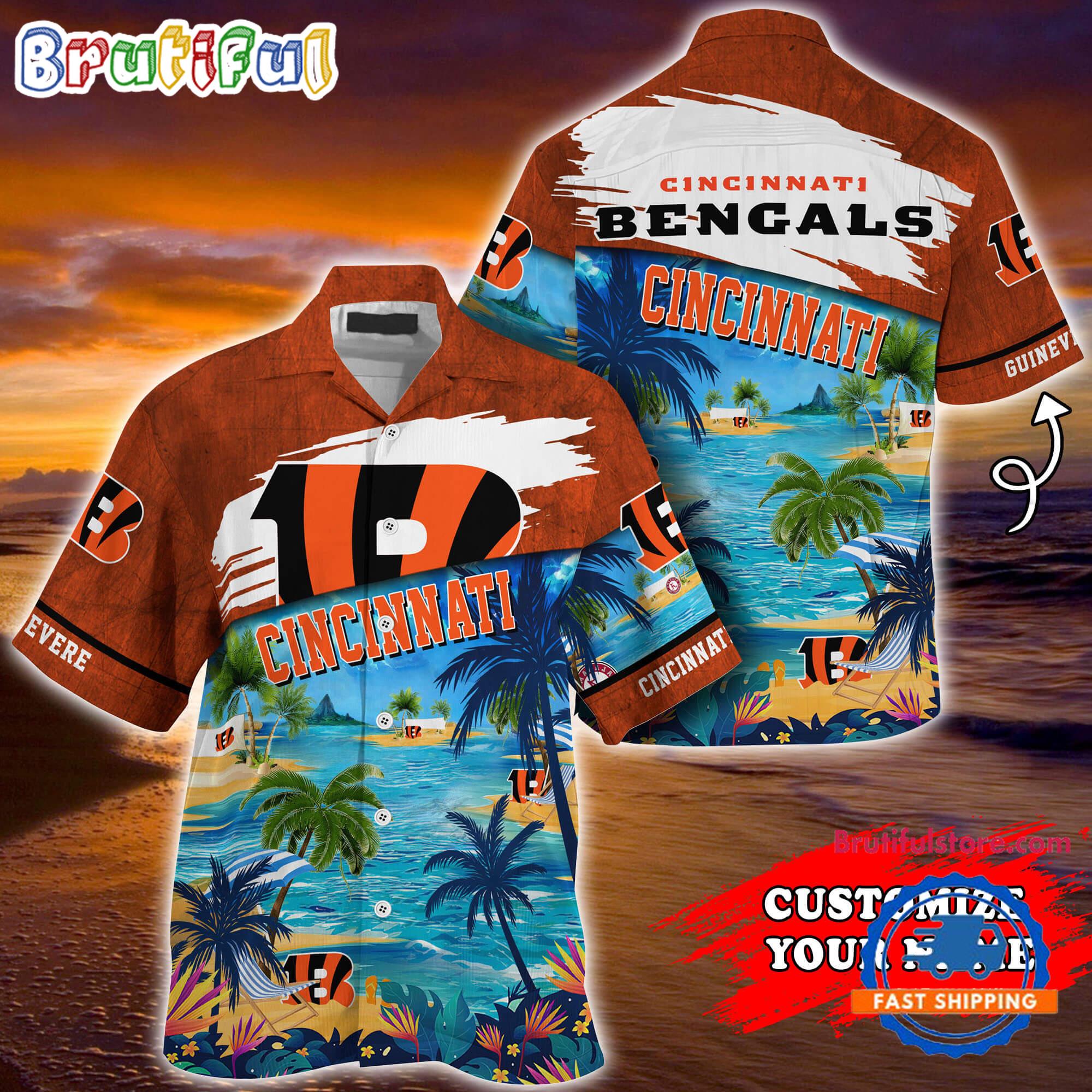 NFL Cincinnati Bengals Palm Tree Hot Summer Hawaiian Shirt Gifts Sport Fans