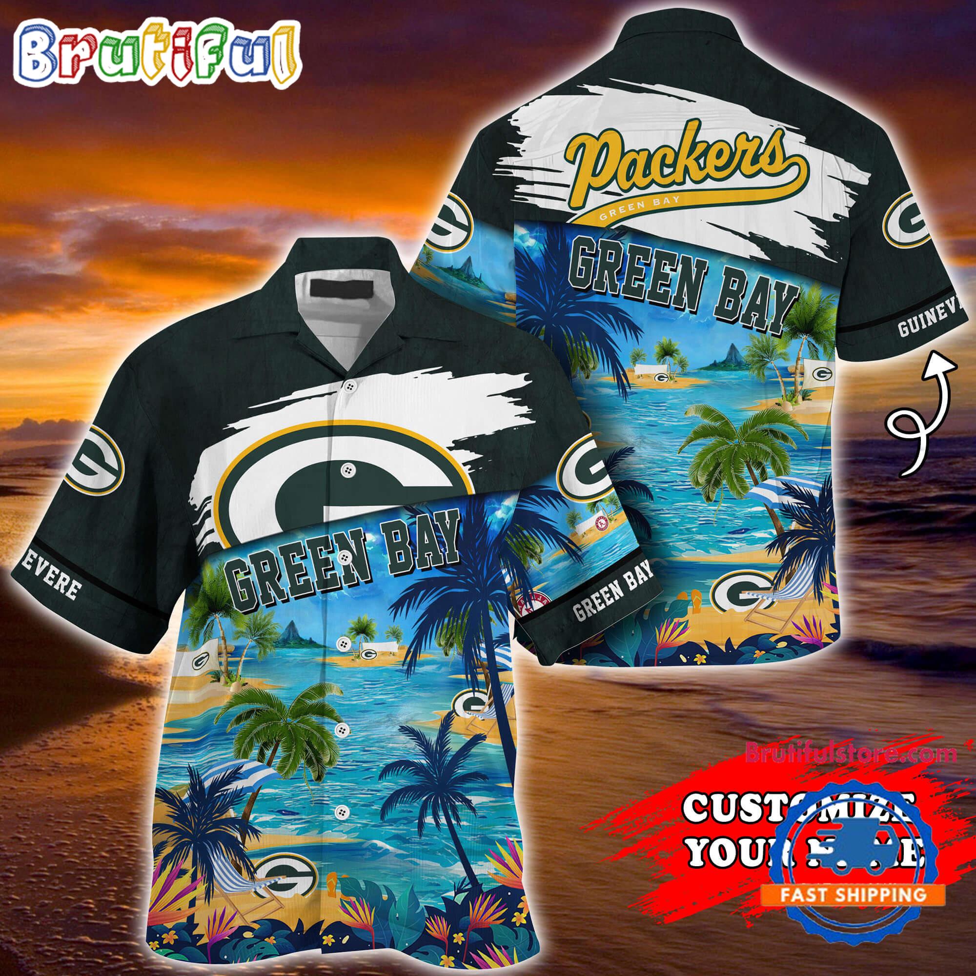 NFL Green Bay Packers Palm Tree Hot Summer Hawaiian Shirt Gifts Sport Fans