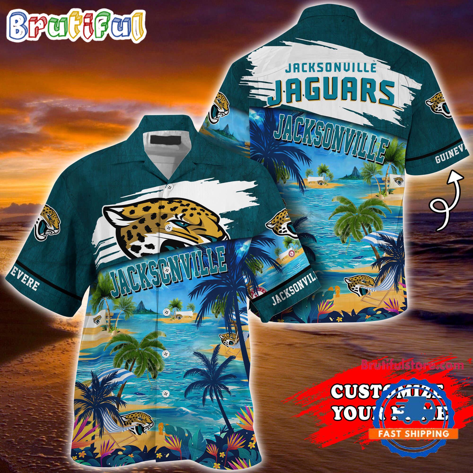 NFL Jacksonville Jaguars Palm Tree Hot Summer Hawaiian Shirt Gifts Sport Fans